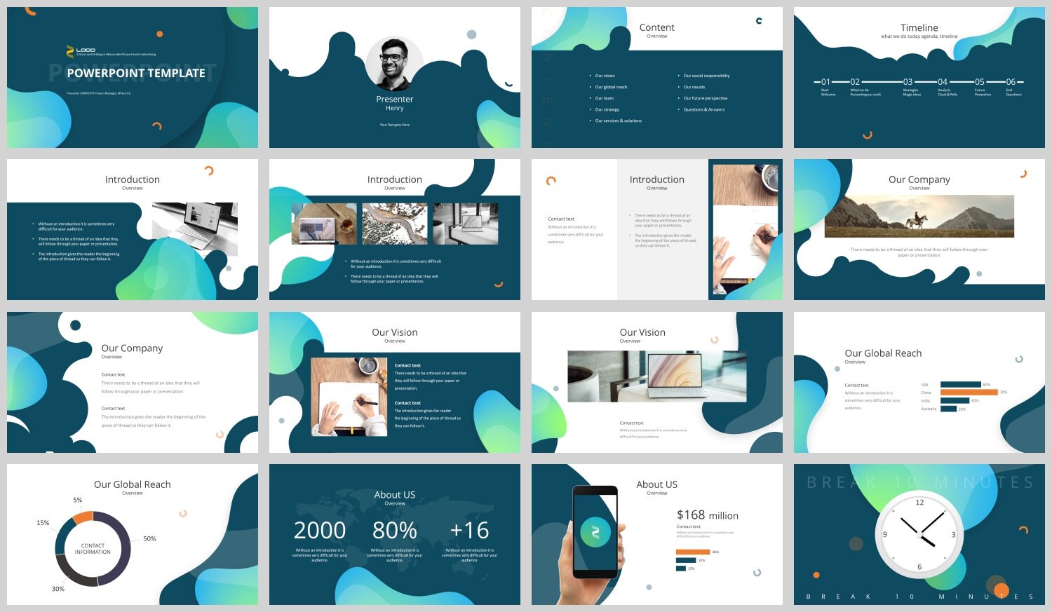 Modern Clean Business Plan Powerpoint Template - Etsy