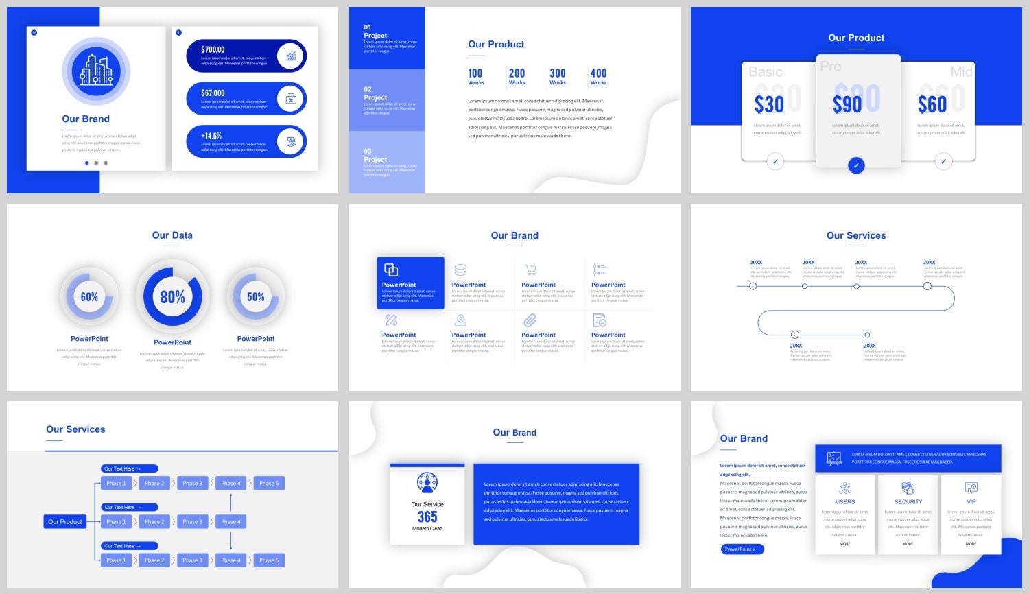 Modern Clean Business Plan Powerpoint Template - Etsy