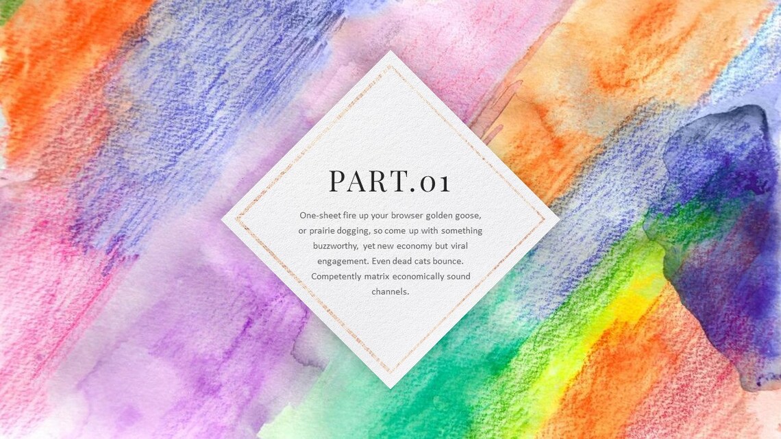 Plantilla de PowerPoint estilo acuarela mínima | Etsy