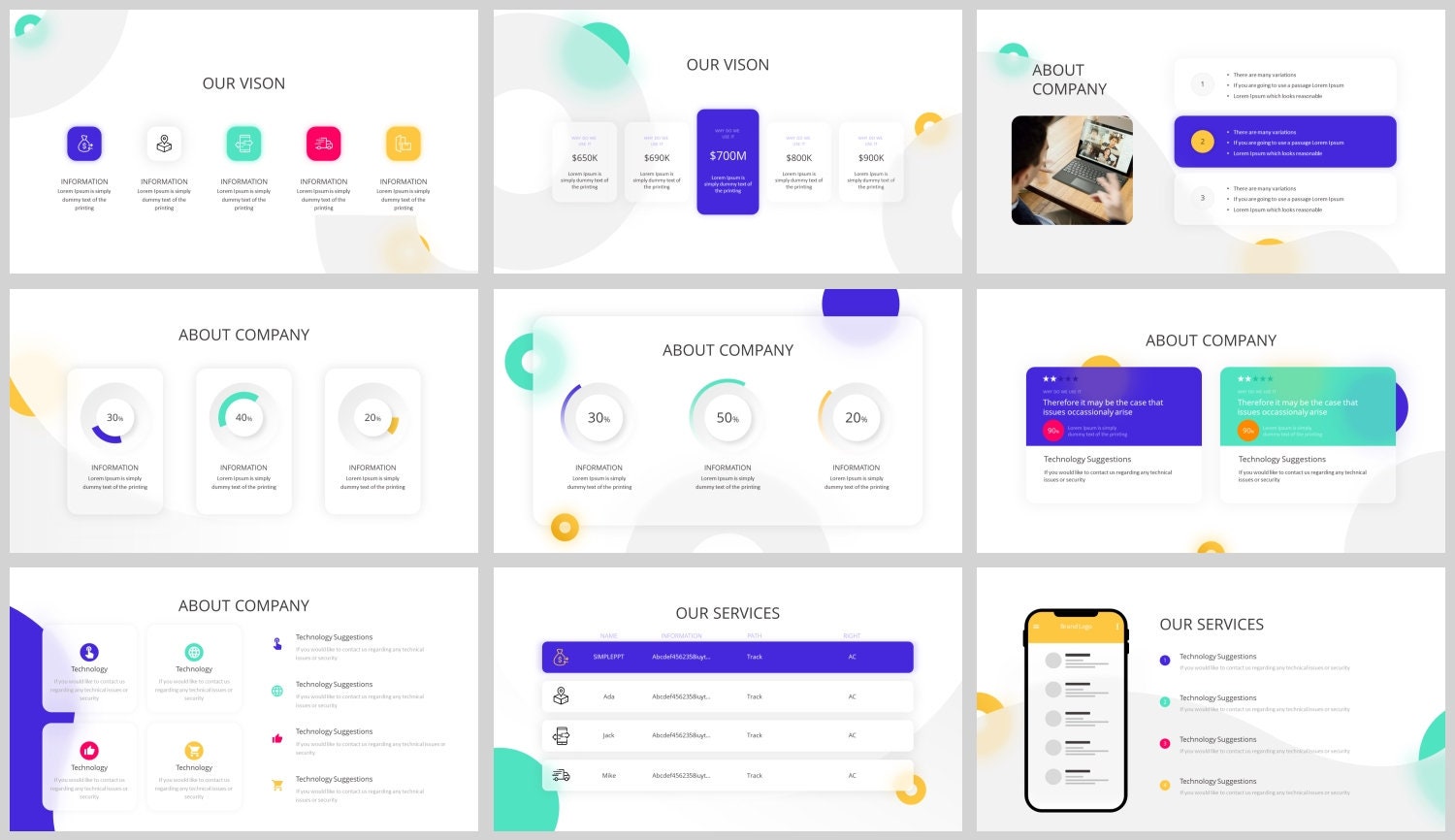 Modern Clean Business Plan Powerpoint Template - Etsy