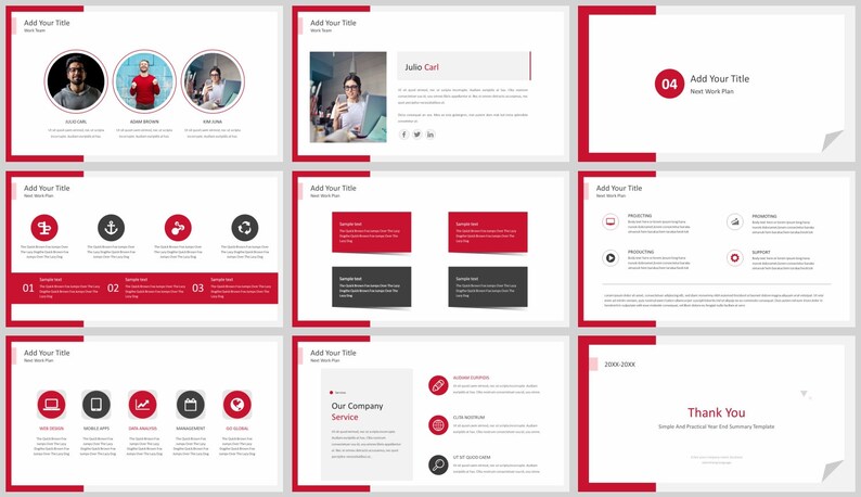 Minimal Work Summary Clean Powerpoint Template - Etsy