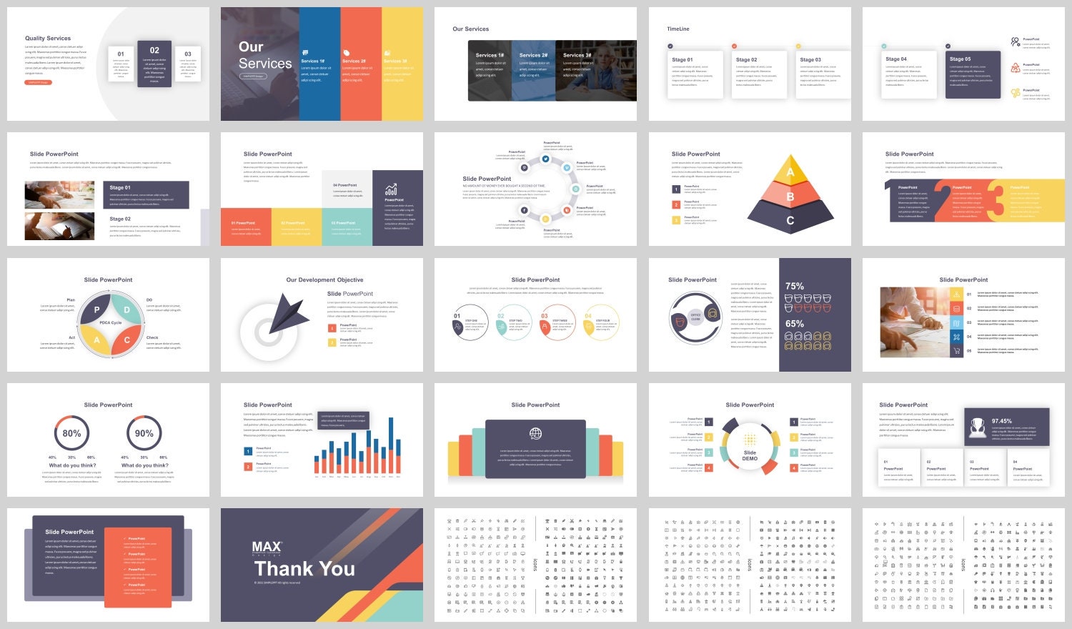 Modern Clean Business Plan Powerpoint Template - Etsy