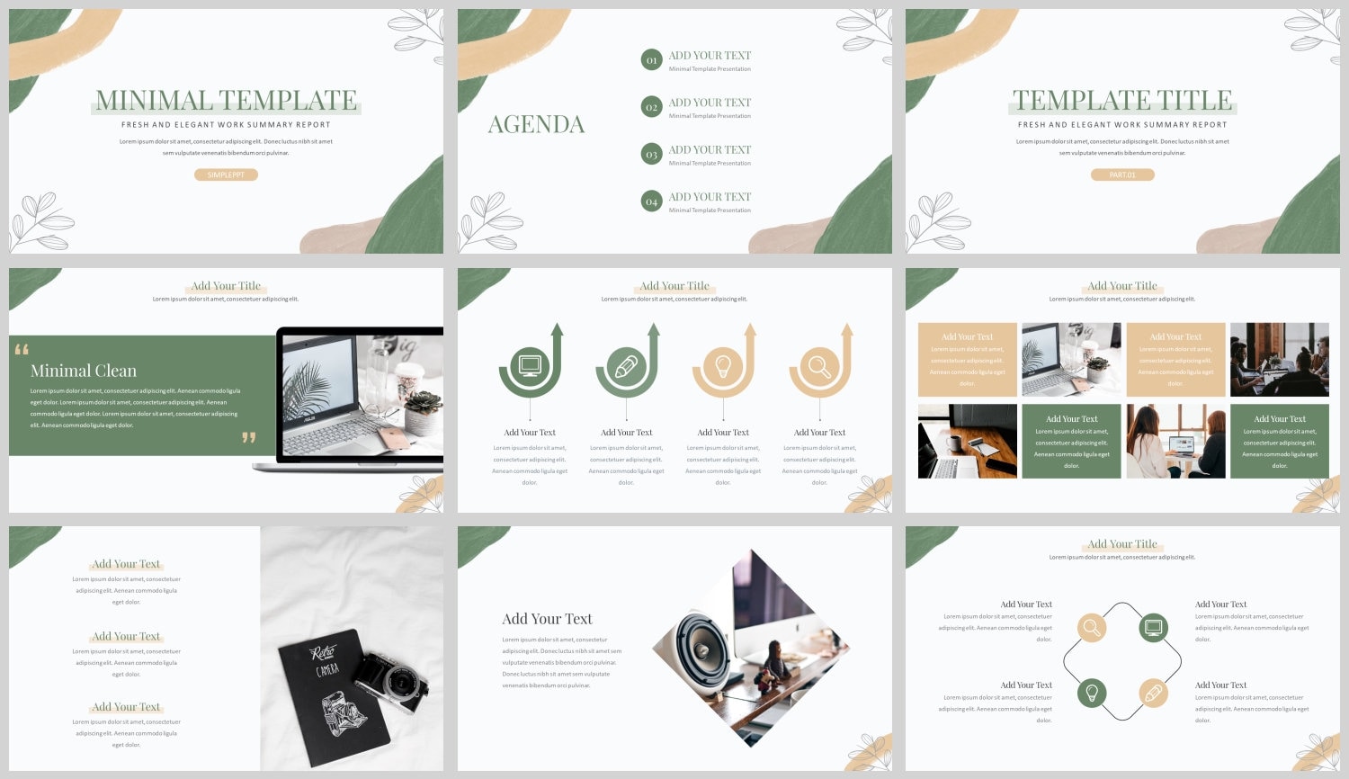 Minimal Modern Clean Style Powerpoint Template - Etsy