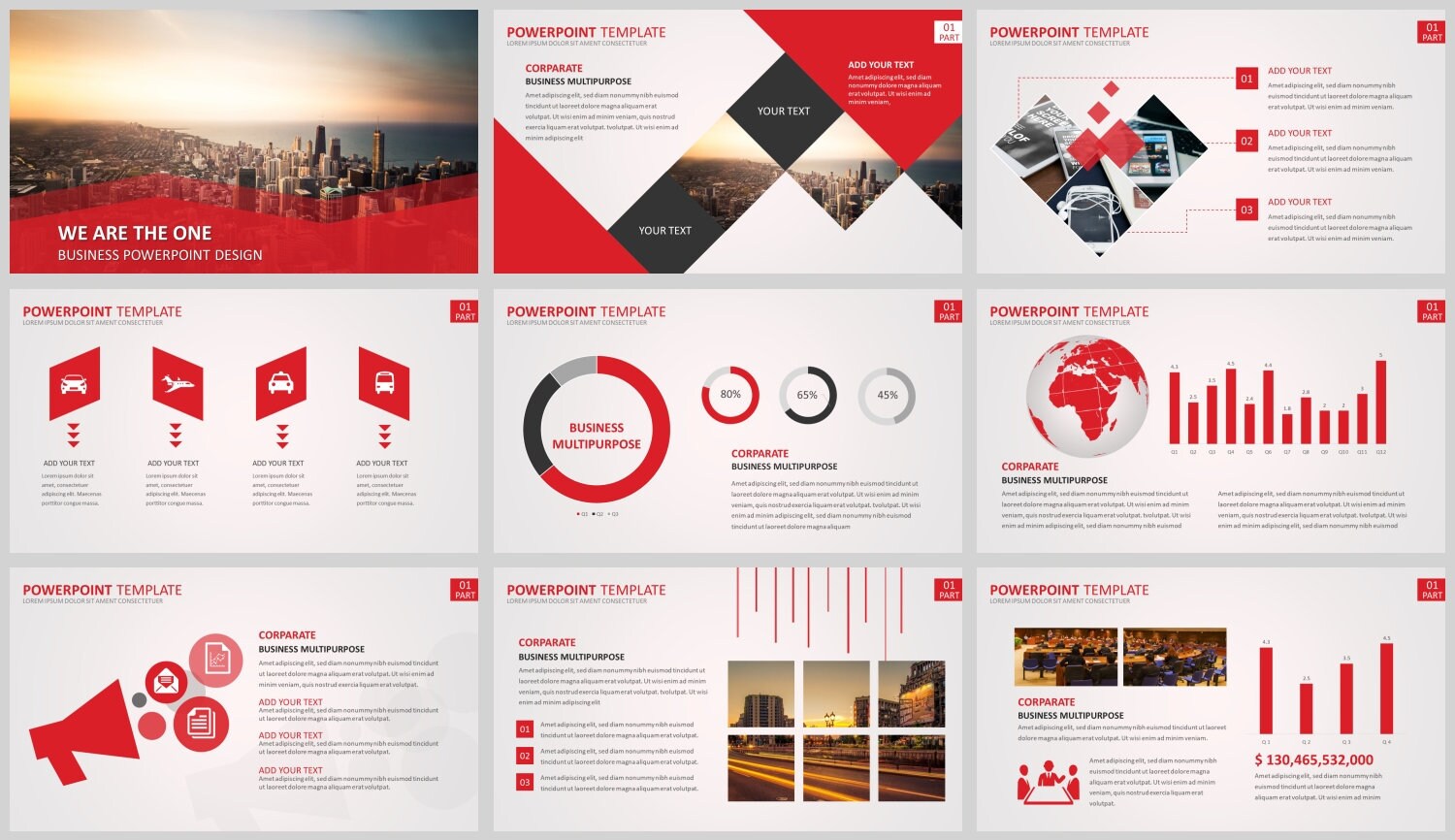 Minimal Magazine Style Business PowerPoint Template