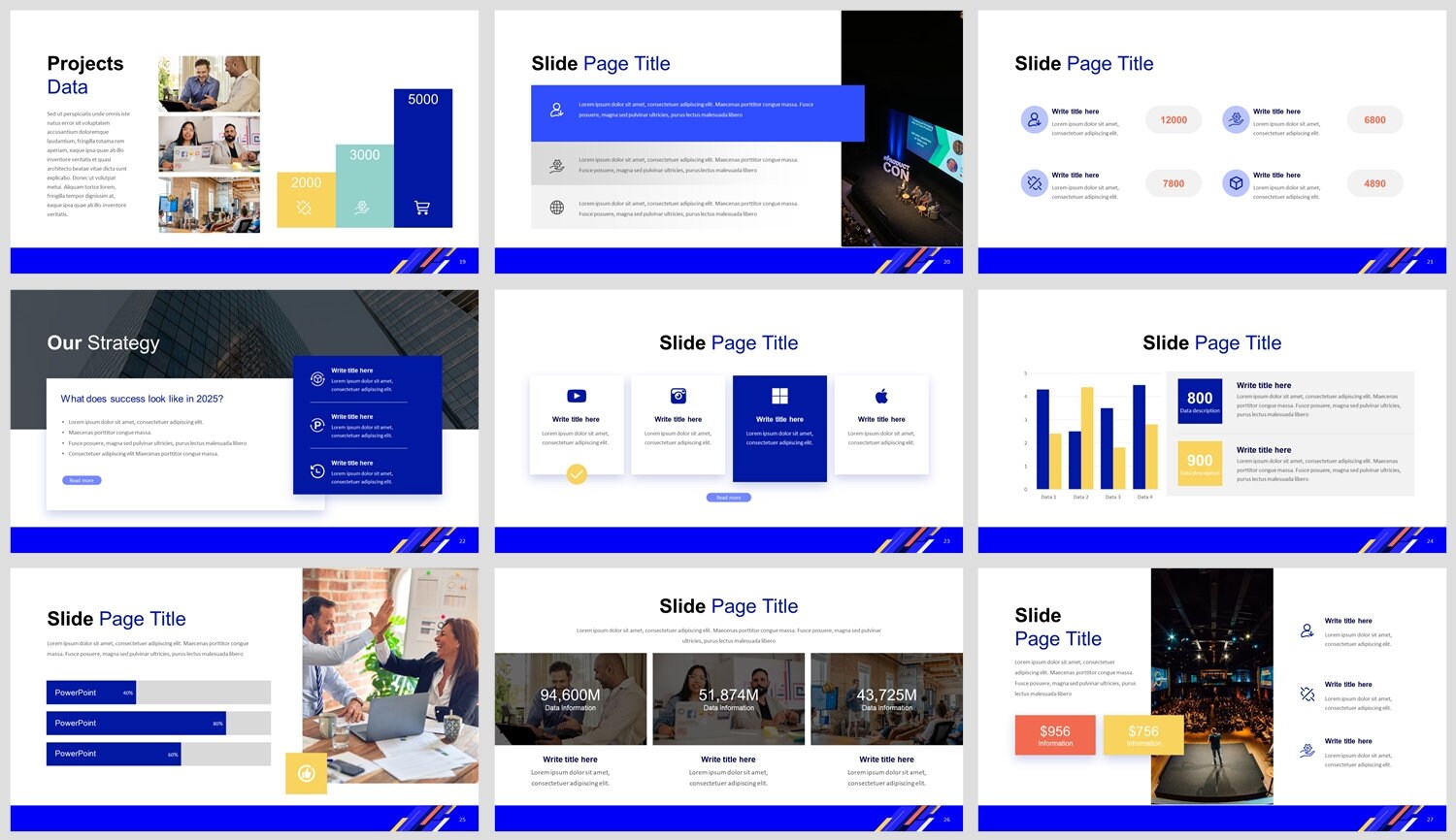 Modern Clean Business Plan Powerpoint Template - Etsy