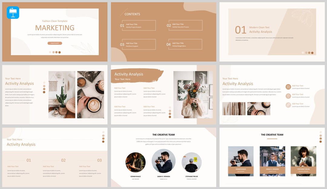 Minimal Modern Clean Style Keynote Template - Etsy