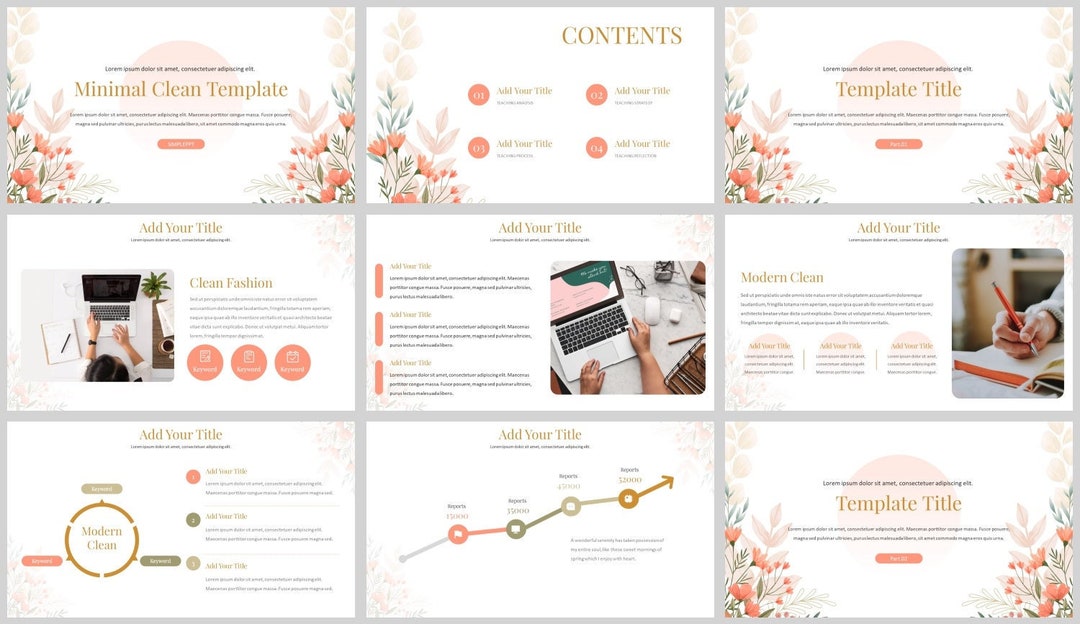 minimal-clean-teaching-powerpoint-template-etsy