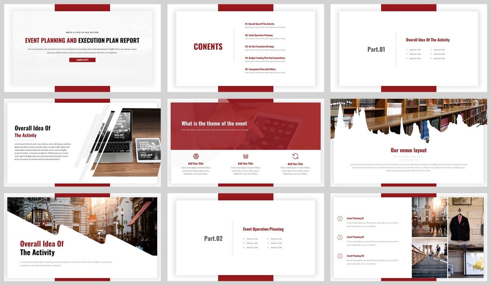 Event Planning and Execution Plan Report Powerpoint Template - Etsy