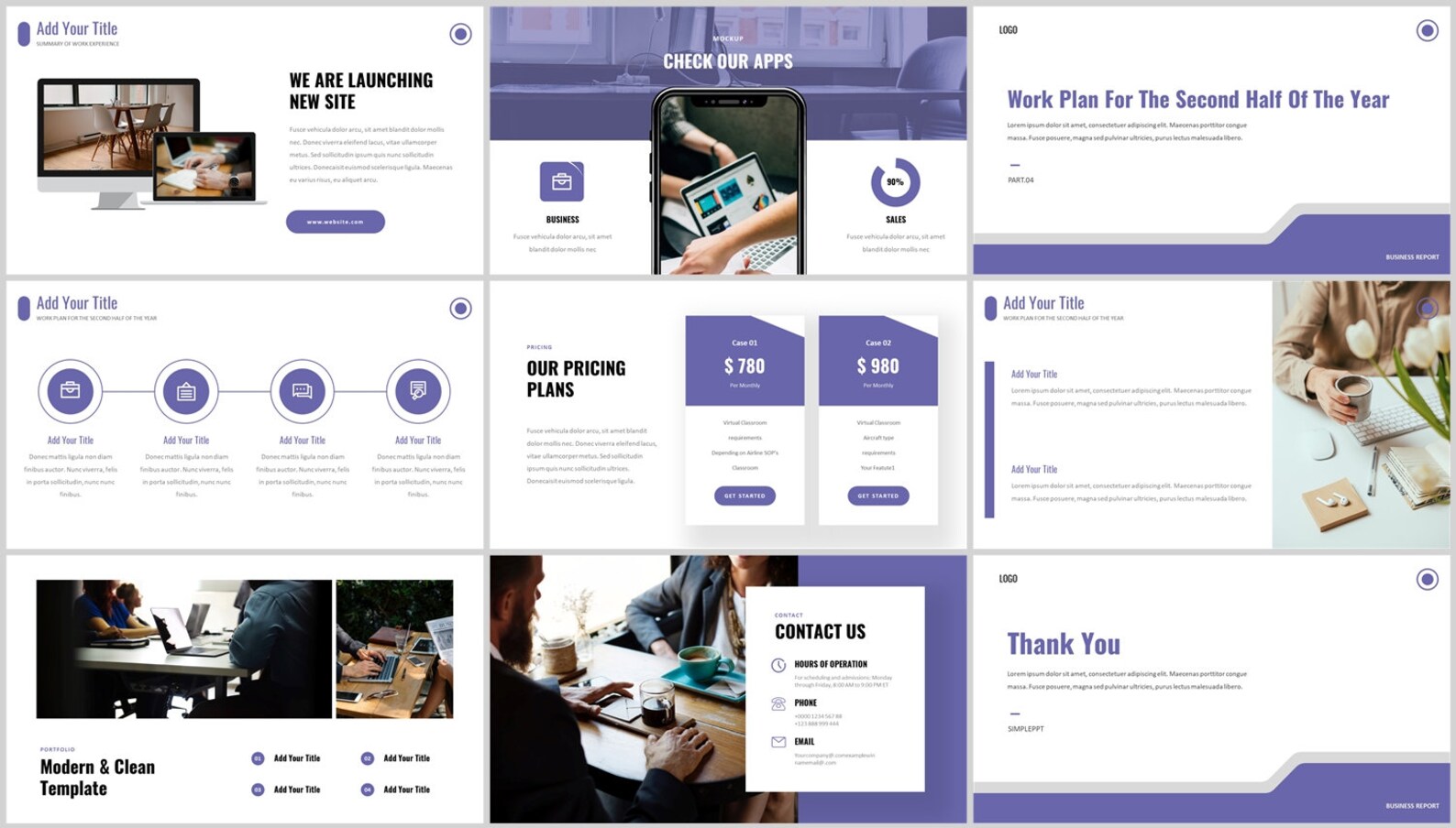 Minimal Clean Business Powerpoint Template - Etsy