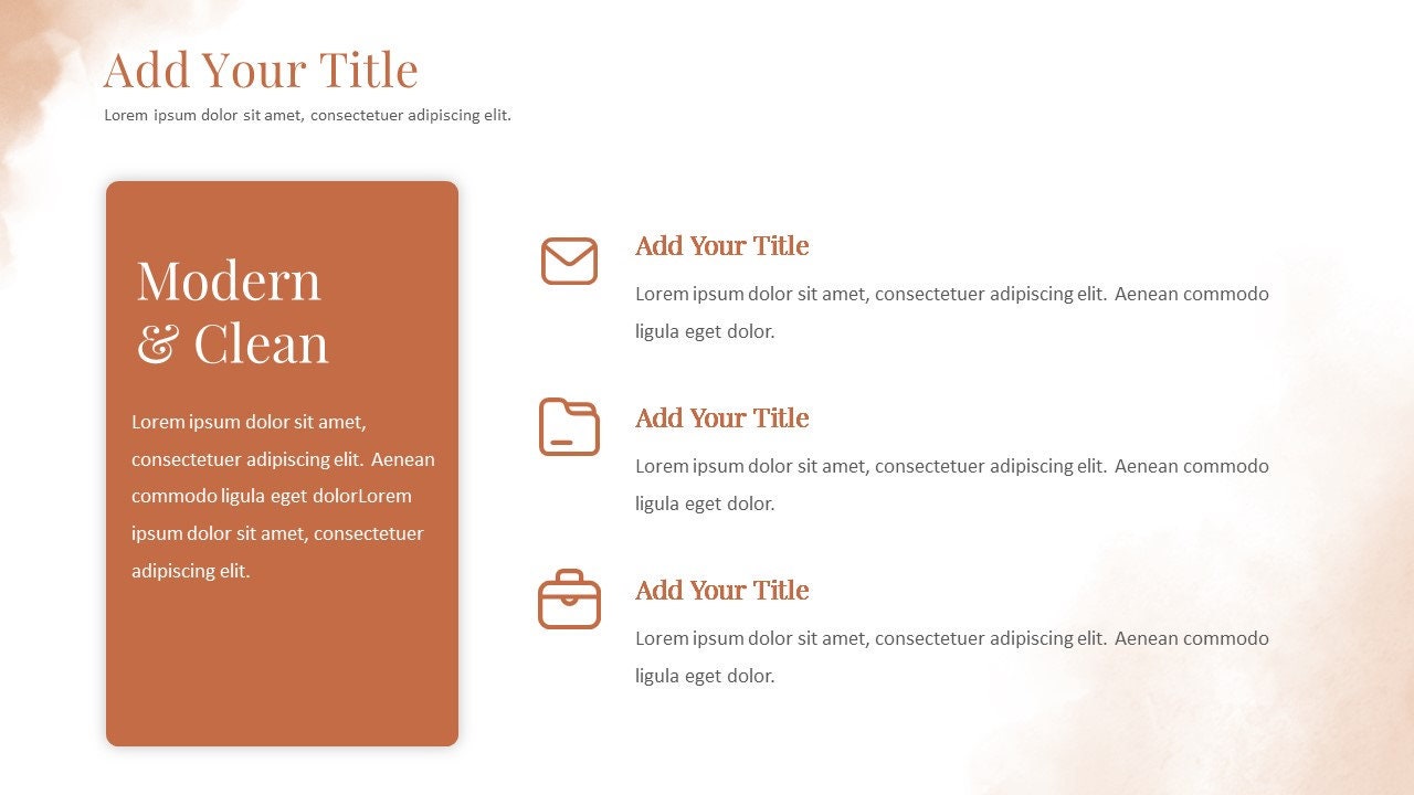 Minimal Watercolors Clean Report Powerpoint Template - Etsy