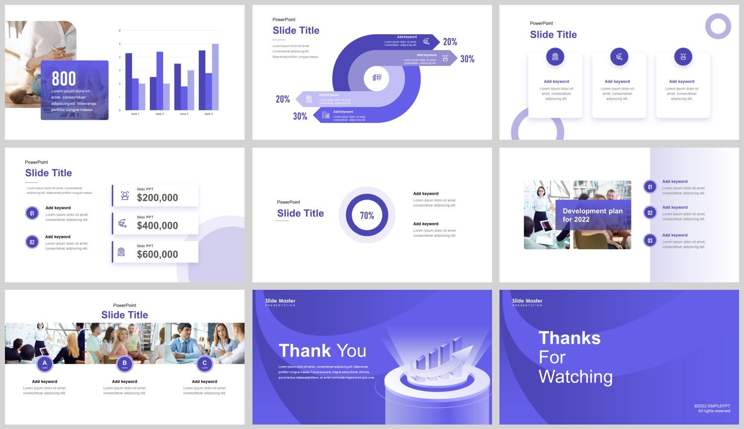 Modern Clean Business Plan Powerpoint Template - Etsy Canada