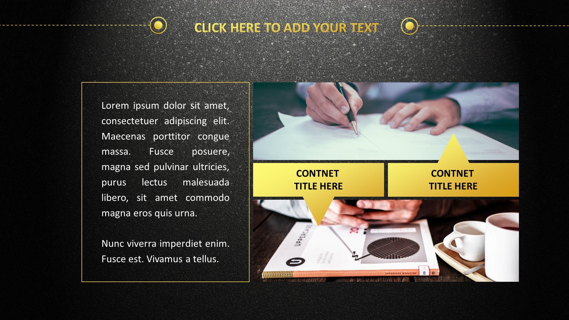 Black Golden Business Powerpoint Template - Etsy