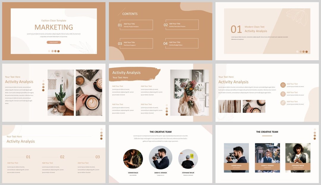 Minimal Modern Clean Style Powerpoint Template - Etsy