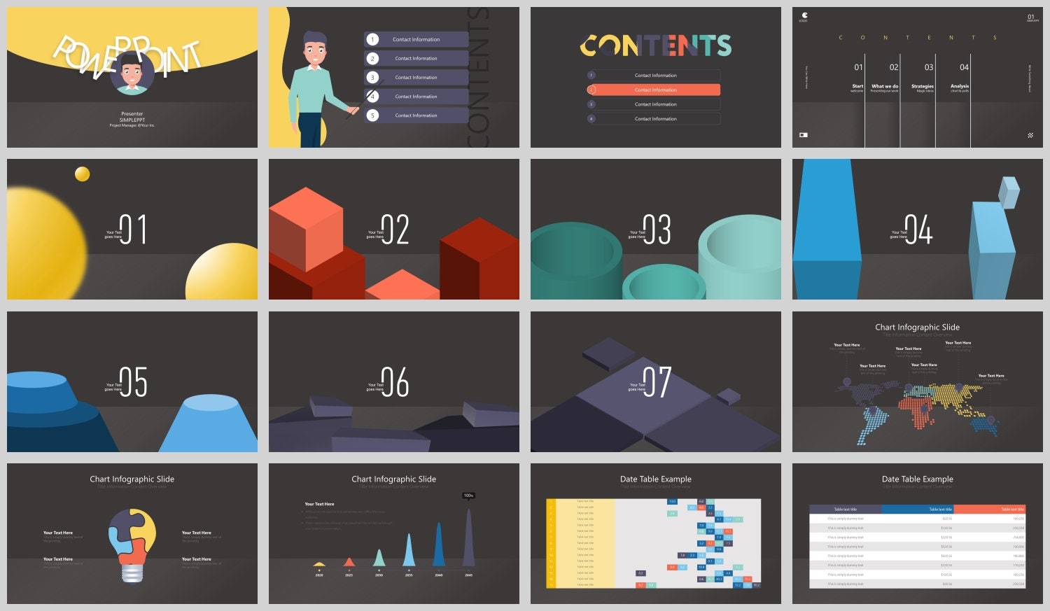 Simple & Modern Business Powerpoint Template[season 02] - Etsy