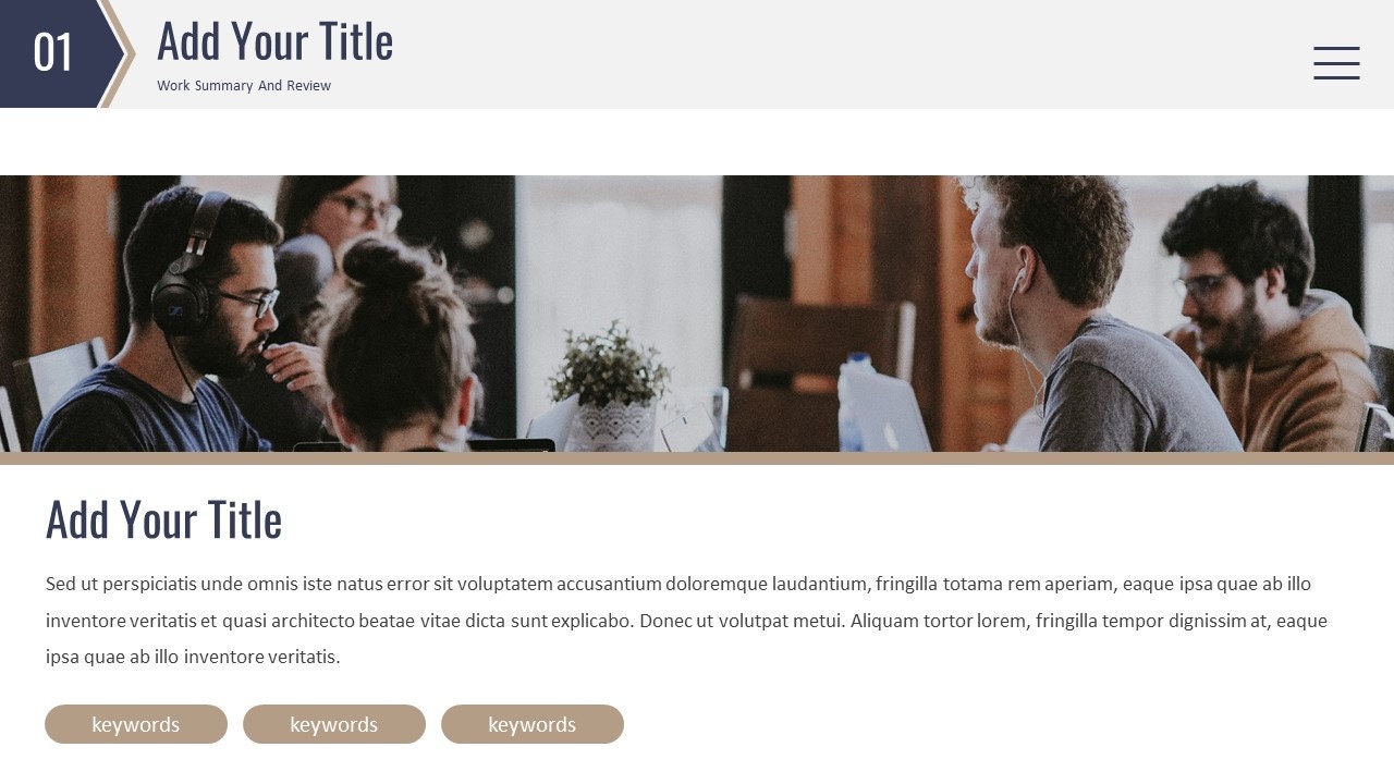 Minimal Work Summary Powerpoint Template - Etsy
