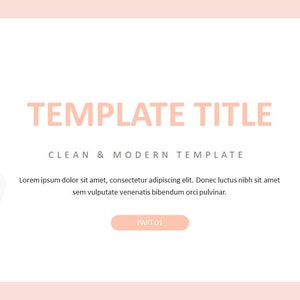 Minimal Clean Report Powerpoint Template - Etsy