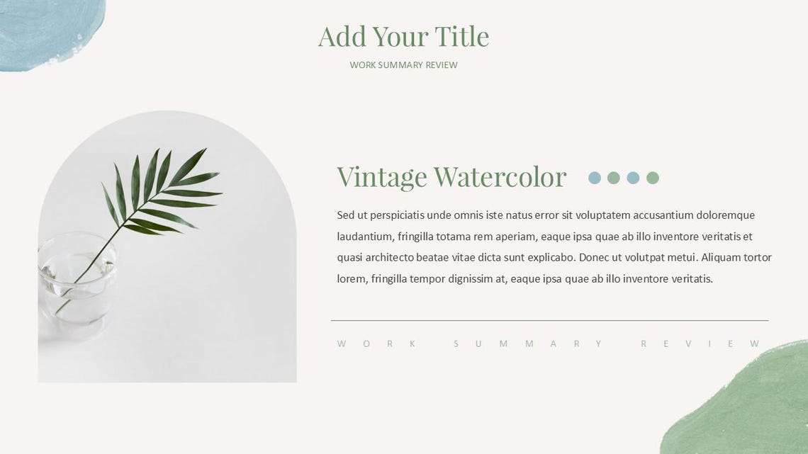 Minimal Clean Work Summary Powerpoint Template - Etsy