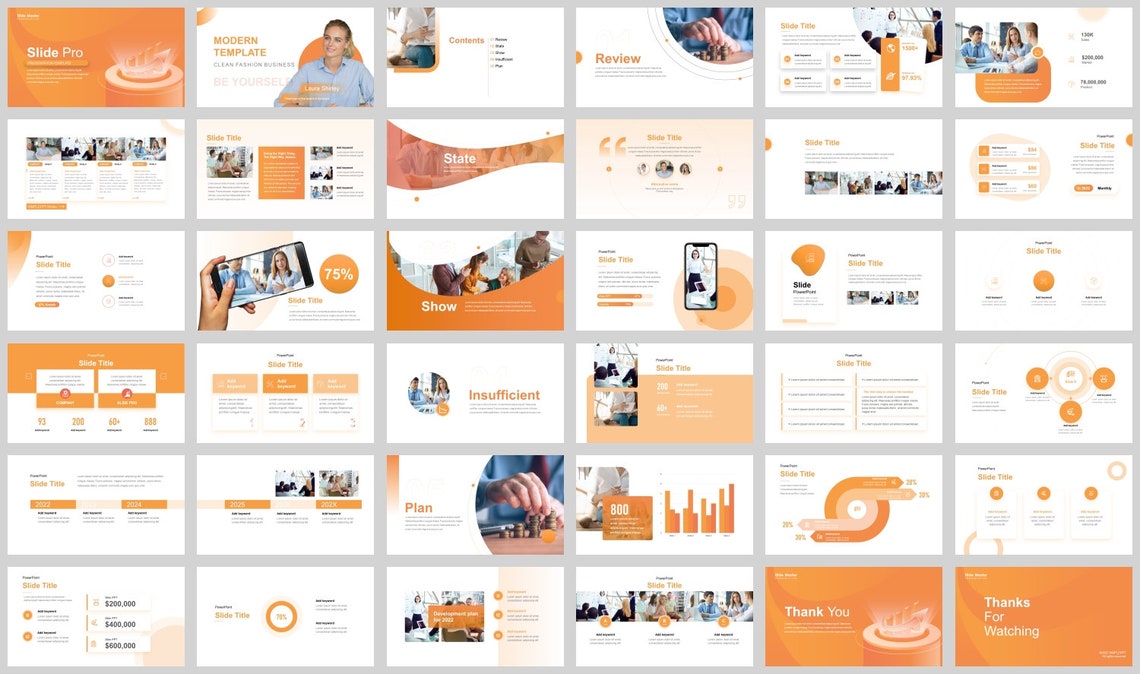 Modern Clean Business Plan Powerpoint Template - Etsy Canada