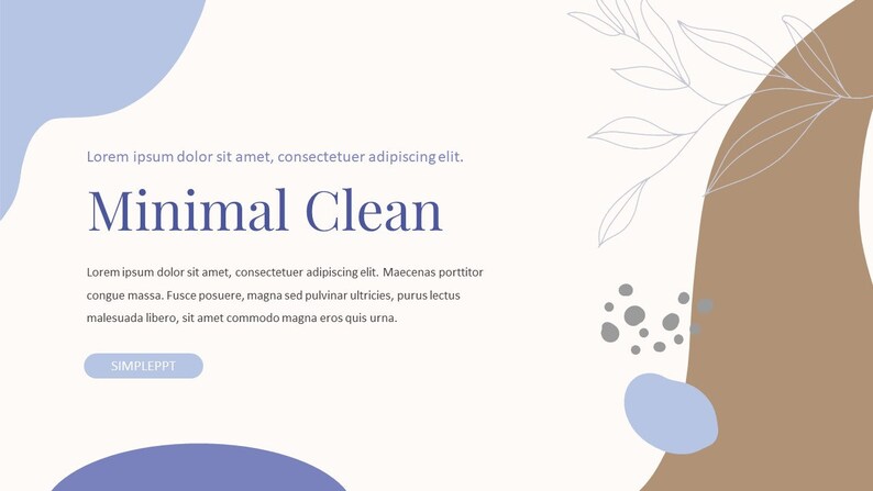 Minimal Clean Report Powerpoint Template - Etsy