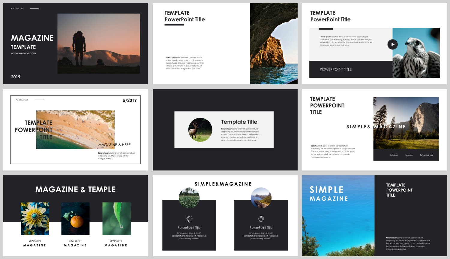 Powerpoint Background Magazine Design Magazine Powerpoint Template