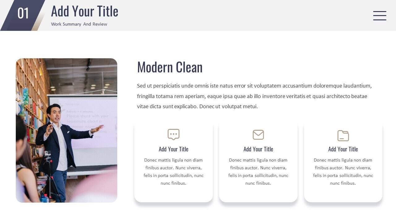 Minimal Work Summary Powerpoint Template - Etsy