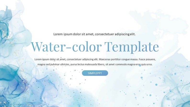 Modern Clean Water Color Style Powerpoint Template - Etsy