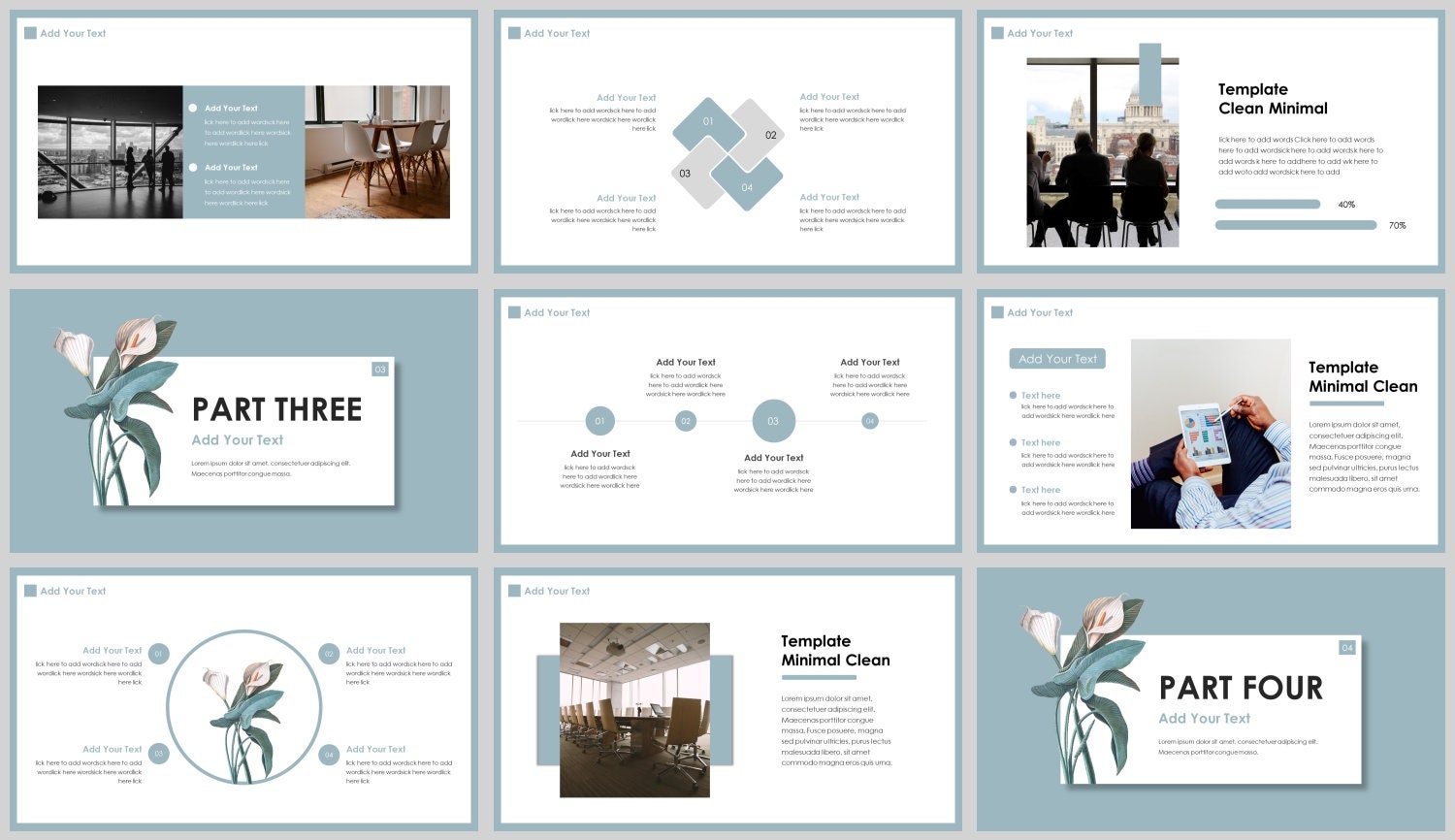 Minimal Magazine Style Powerpoint Template - Etsy