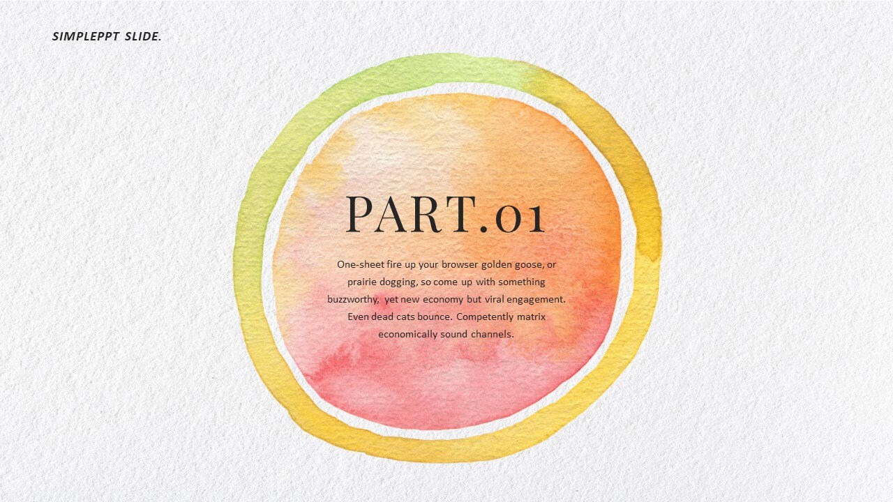 Plantilla de PowerPoint estilo acuarela mínima | Etsy