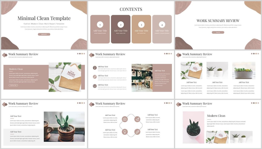 Minimal Clean Business Report Powerpoint Template - Etsy Australia