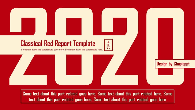 Red Classical Business Report Template - Etsy