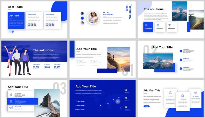 Modern Clean Business Plan Powerpoint Template - Etsy