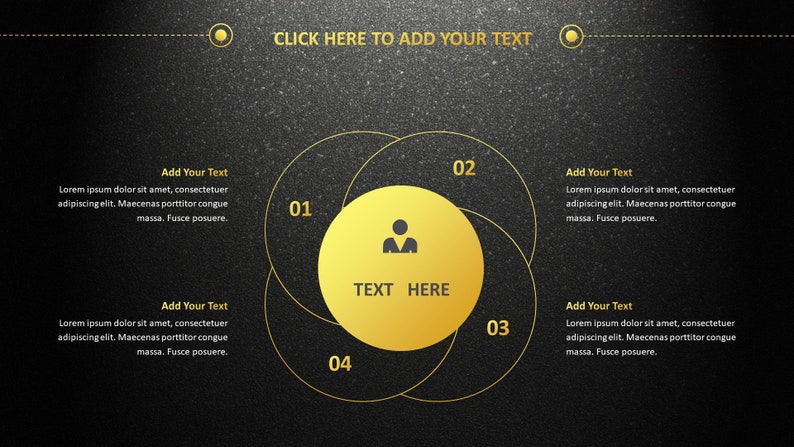 Black Golden Business Powerpoint Template - Etsy