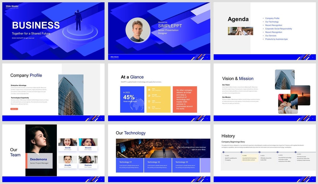 Modern Clean Business Plan Powerpoint Template - Etsy