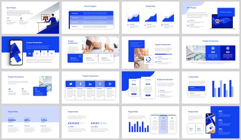 Modern Clean Business Plan Powerpoint Template - Etsy