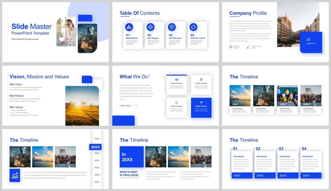 Modern Clean Business Plan Powerpoint Template - Etsy