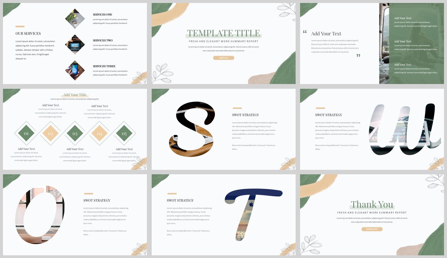 Minimal Modern Clean Style Powerpoint Template - Etsy