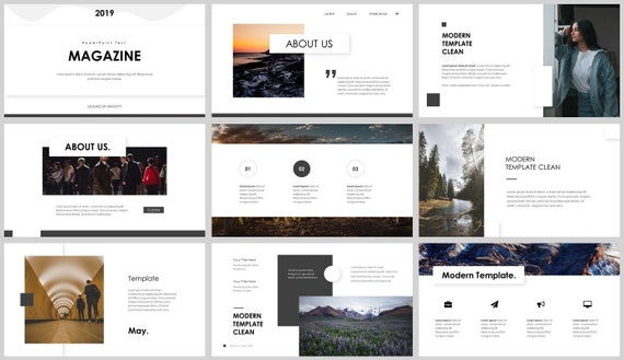 Template Powerpoint Mag Design Powerpoint Magazine Template