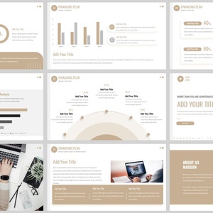 Modern Clean Business Plan Powerpoint Template - Etsy