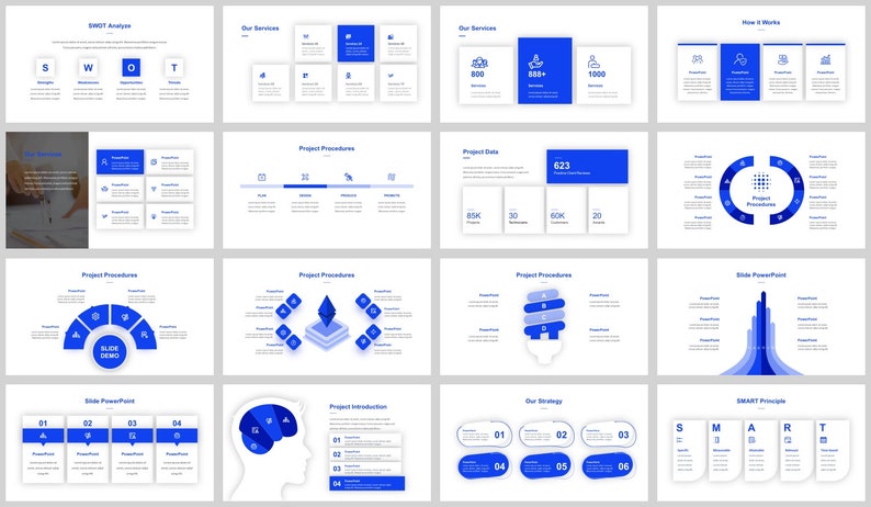 Modern Clean Business Plan Powerpoint Template - Etsy