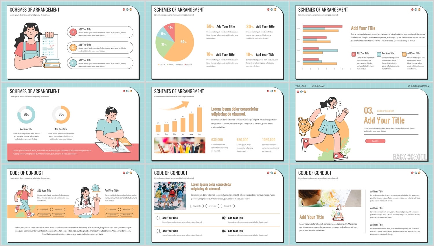 Illustration Style Backing School Report Template - Etsy