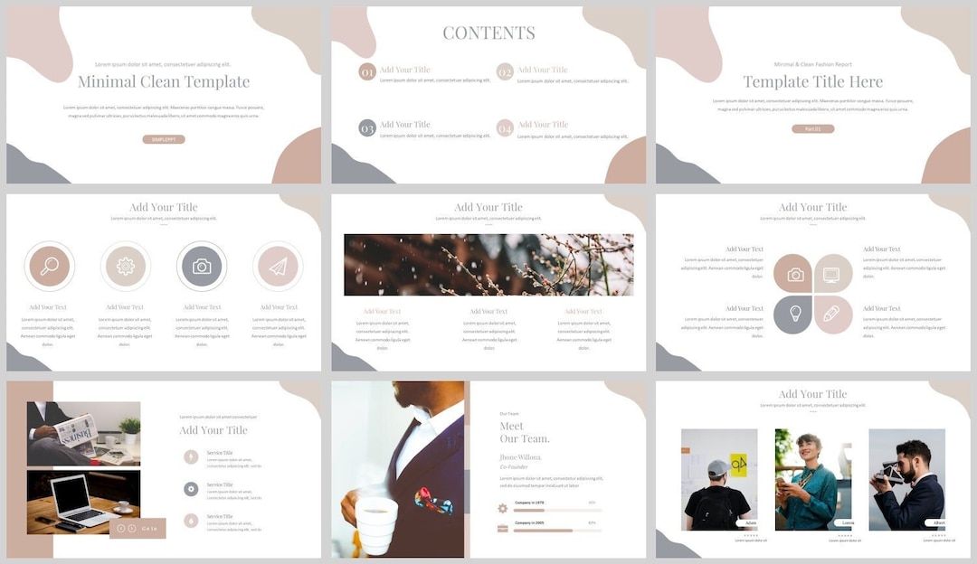 Powerpoint Clean Minimal Modern Clean Style Powerpoint Template - Etsy