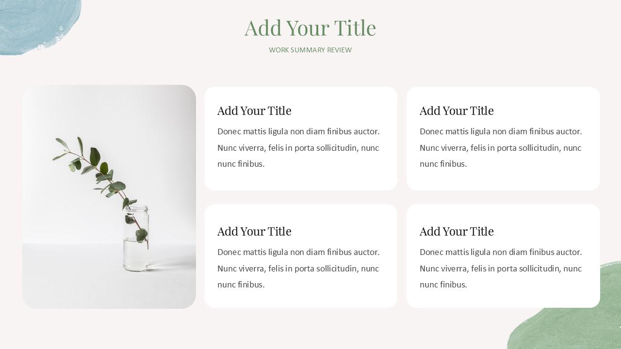 Minimal Clean Work Summary Powerpoint Template - Etsy