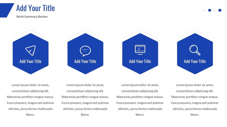 Minimal Blue Work Summary Powerpoint Template - Etsy