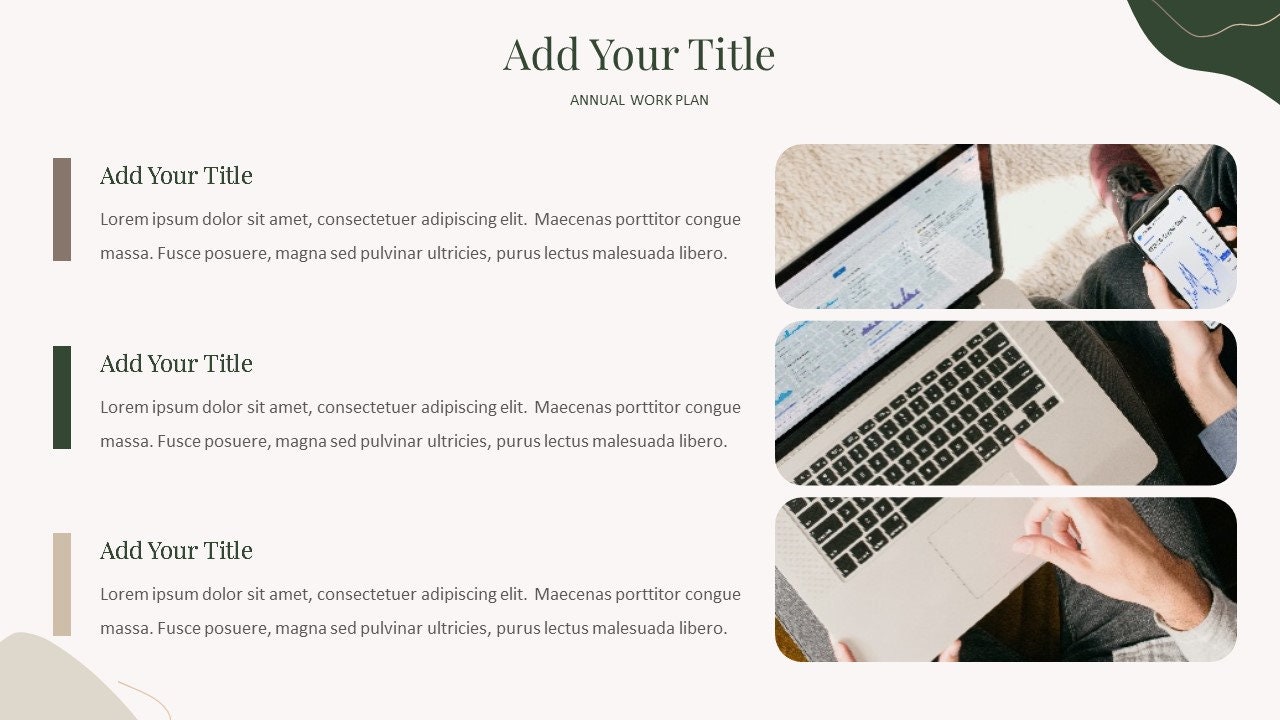 Minimal Clean Work Summary Powerpoint Template - Etsy