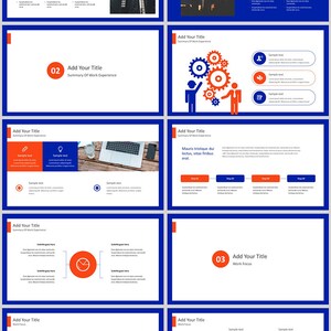 Modern Clean Business Work Summary Powerpoint Template - Etsy