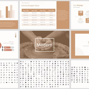 Minimal Modern Clean Style Powerpoint Template - Etsy