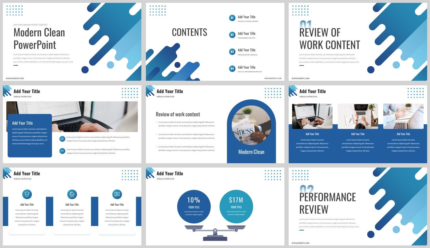 Minimal Clean Business Powerpoint Template - Etsy