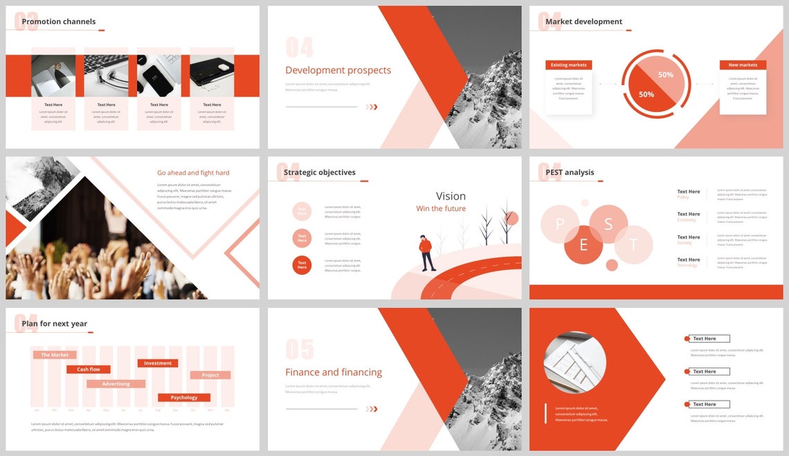 Minimal Business Plan Powerpoint Template - Etsy