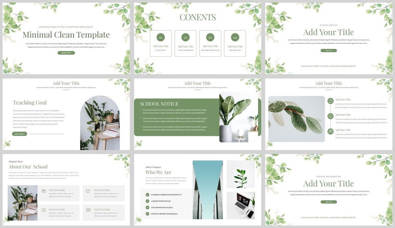Minimal Clean Teaching Report Powerpoint Template - Etsy