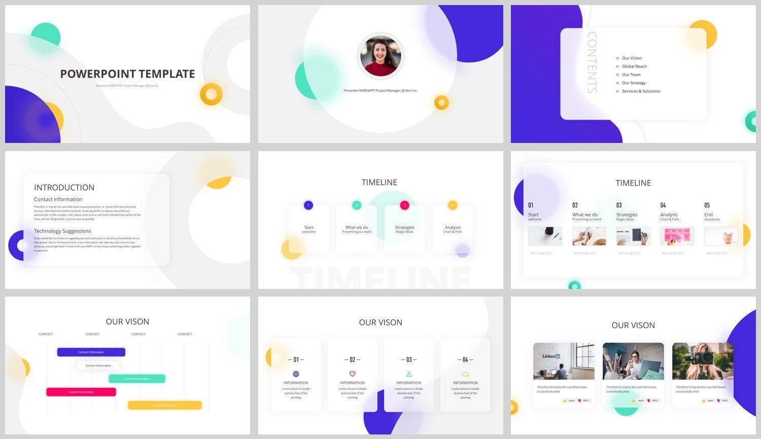 Modern Clean Business Plan Powerpoint Template - Etsy